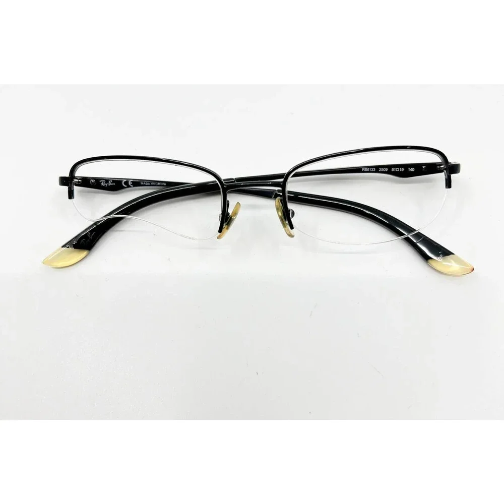 Ray-Ban RB 6133 2509 Eyeglasses Frames Womens Half Rim Silver 51-19-140 15283